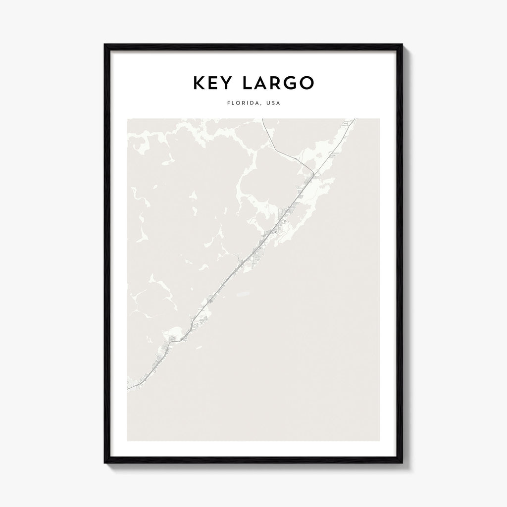 Key Largo Map Poster