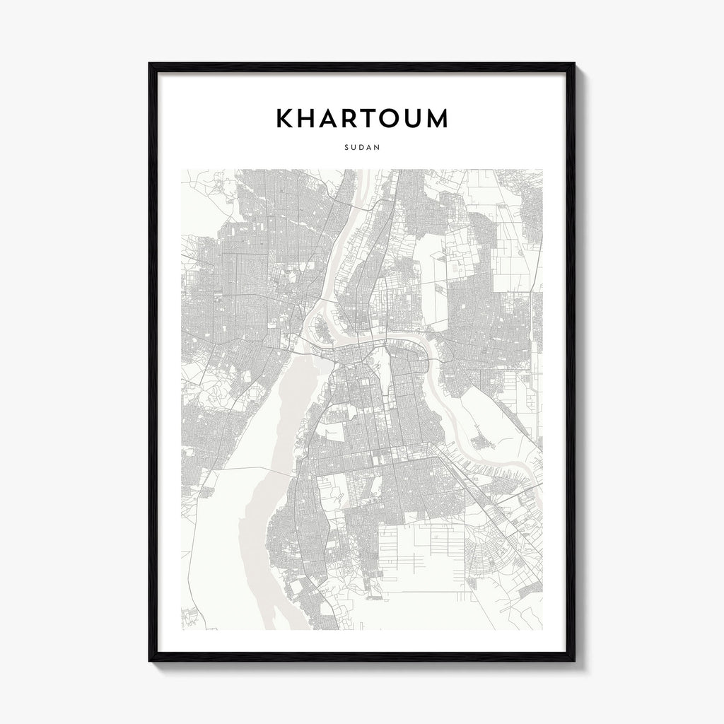 Khartoum Map Poster