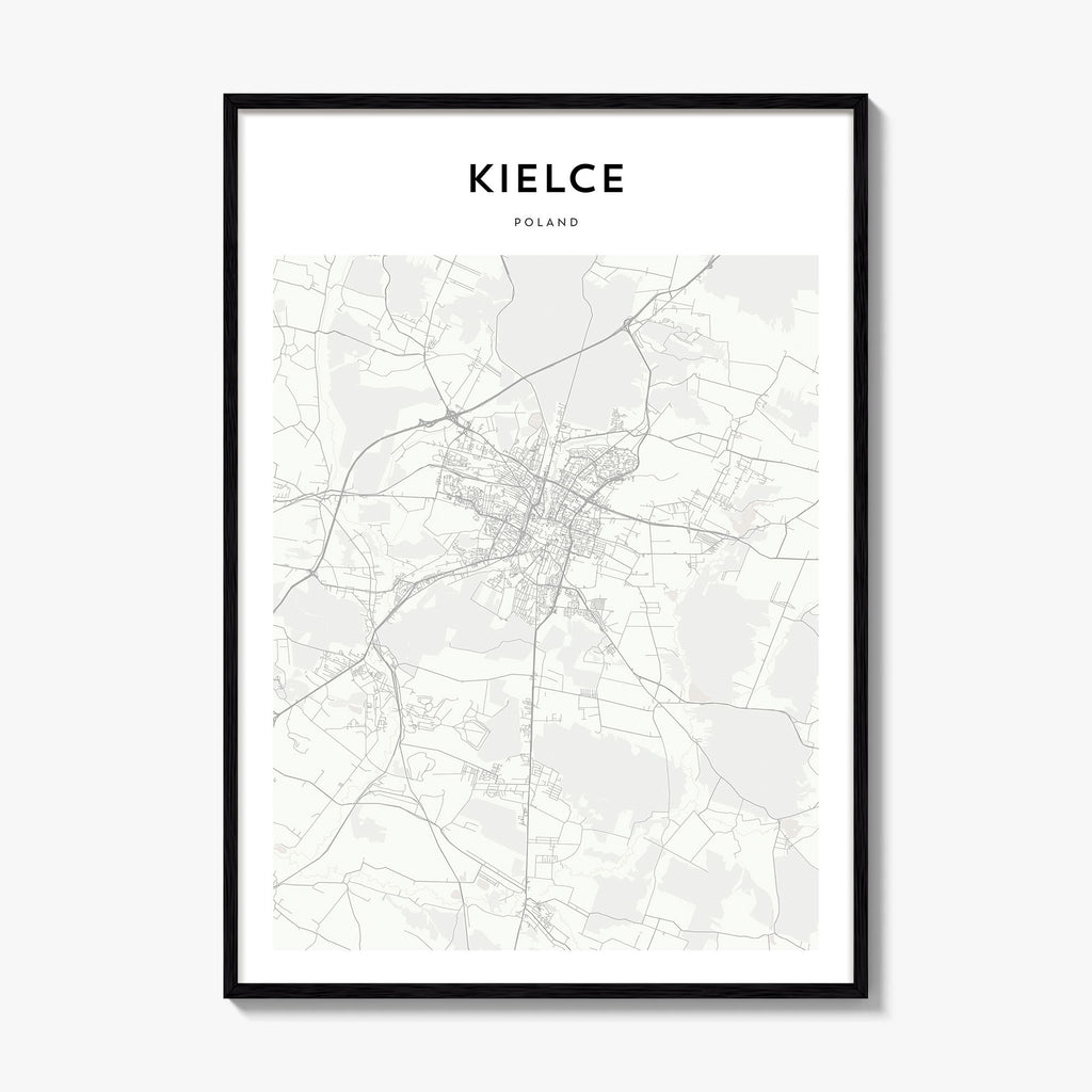Kielce Map Poster