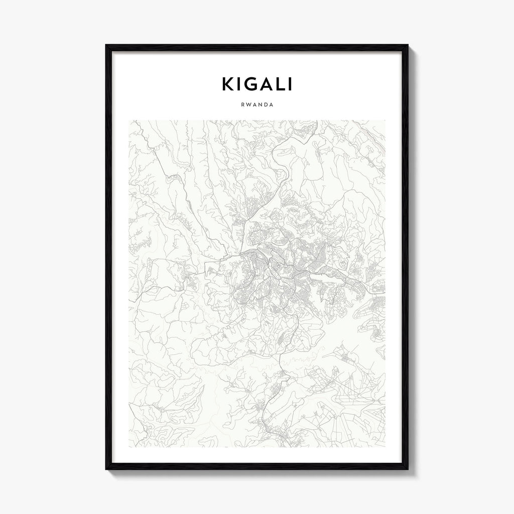 Kigali Map Poster