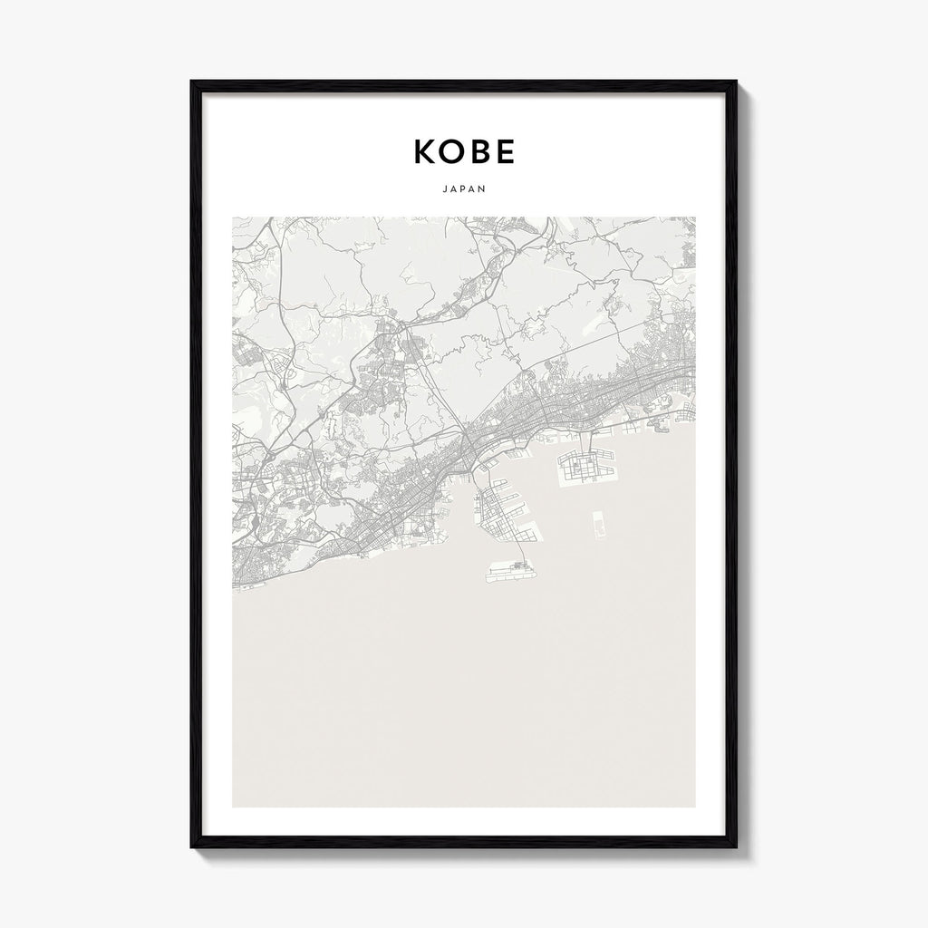 Kobe Map Poster