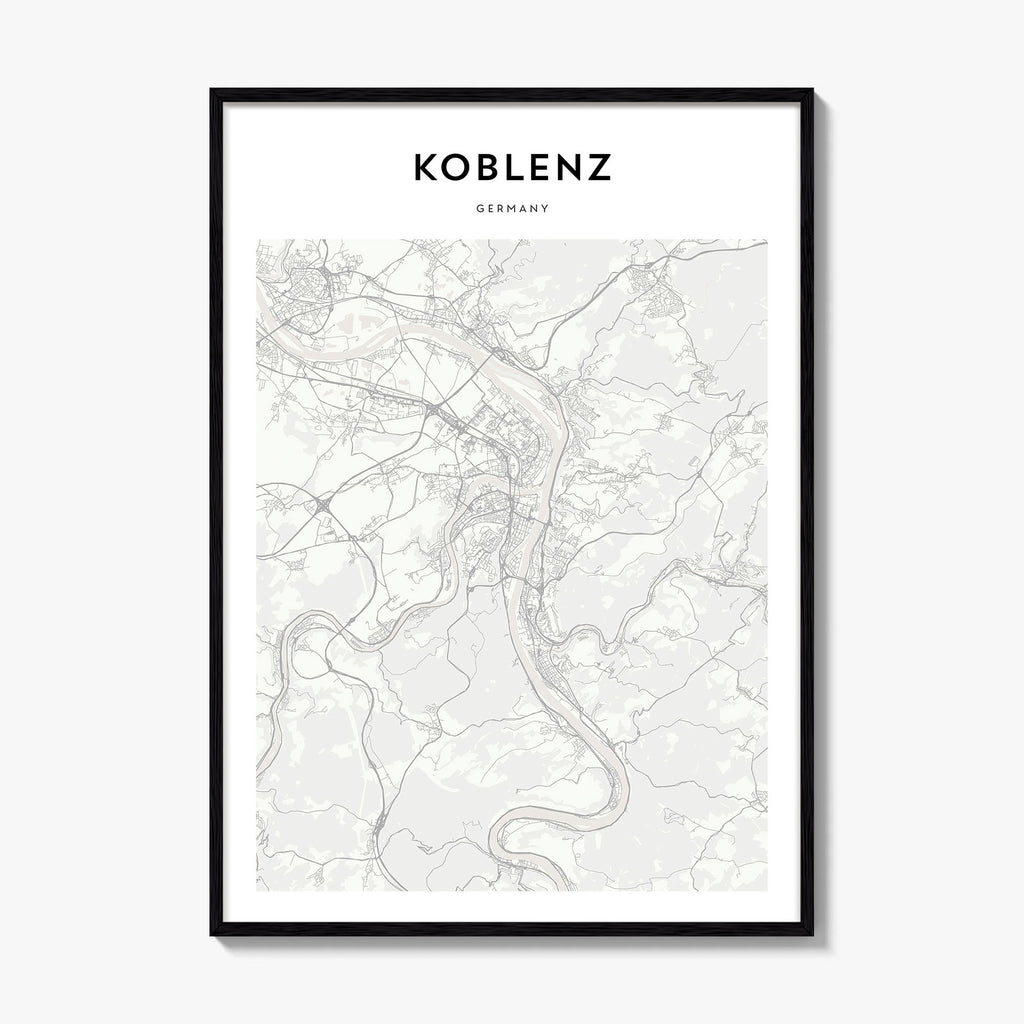 Koblenz Map Poster