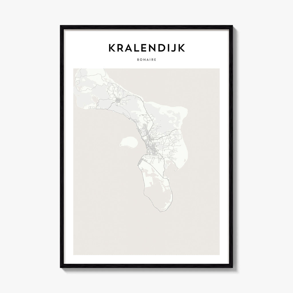 Kralendijk Map Poster