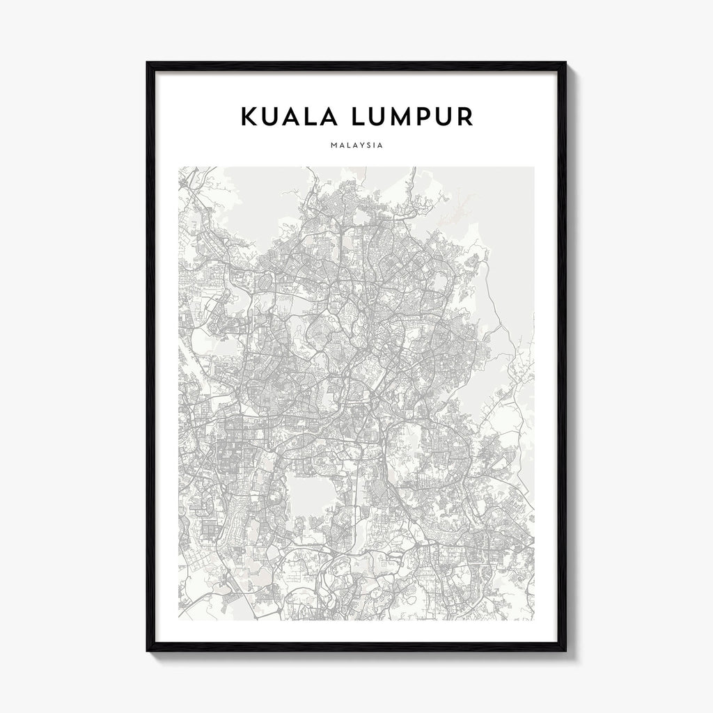 Kuala Lumpur Map Poster