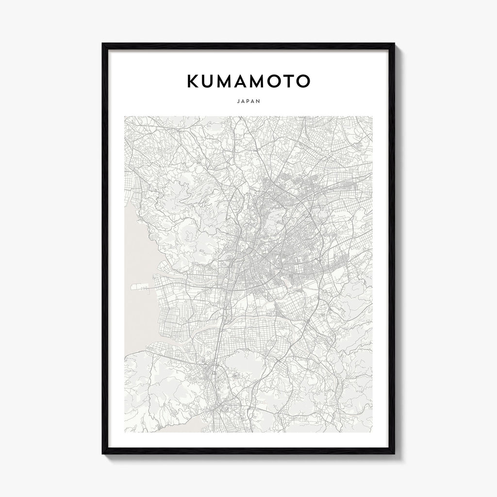 Kumamoto Map Poster