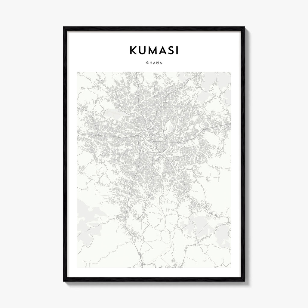 Kumasi Map Poster