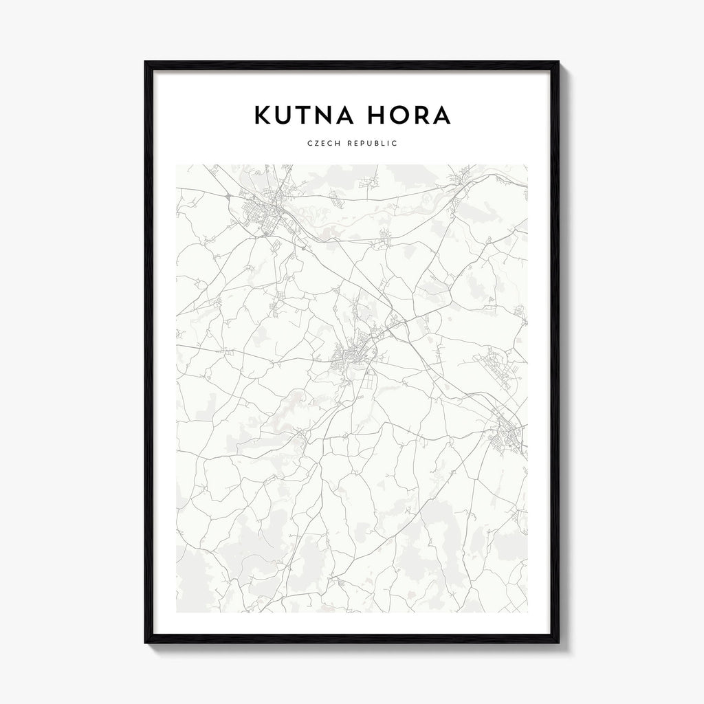 Kutna Hora Map Poster