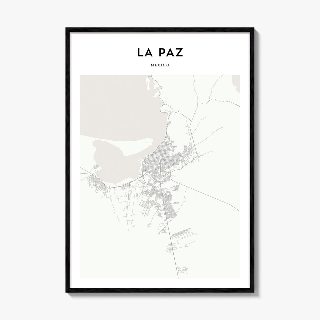 La Paz Mexico Map Poster