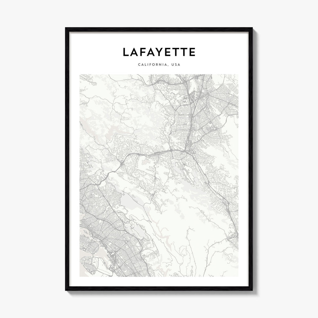 Lafayette California Map Poster