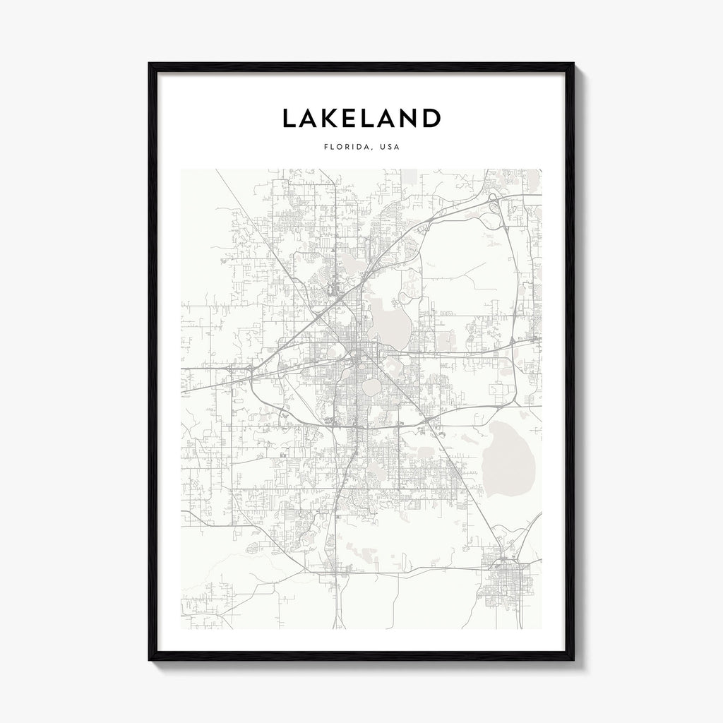 Lakeland Map Poster
