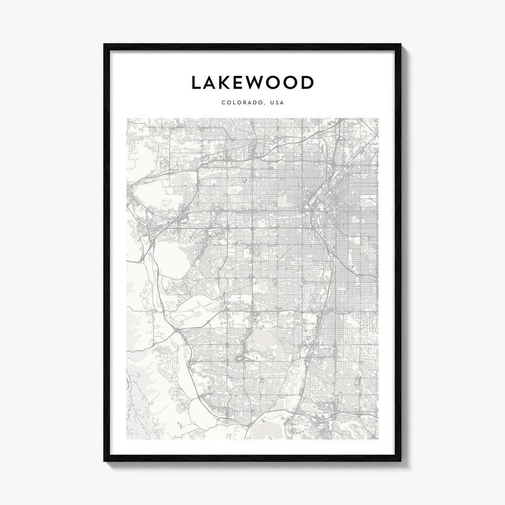 Lakewood Map Poster