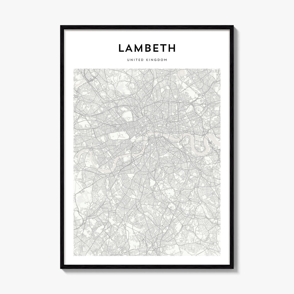 Lambeth Map Poster
