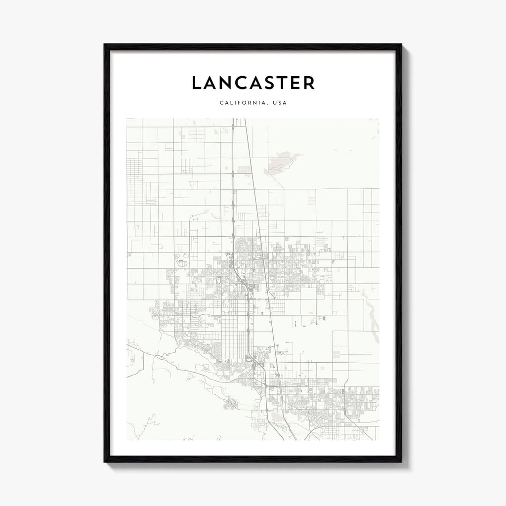 Lancaster California Map Poster