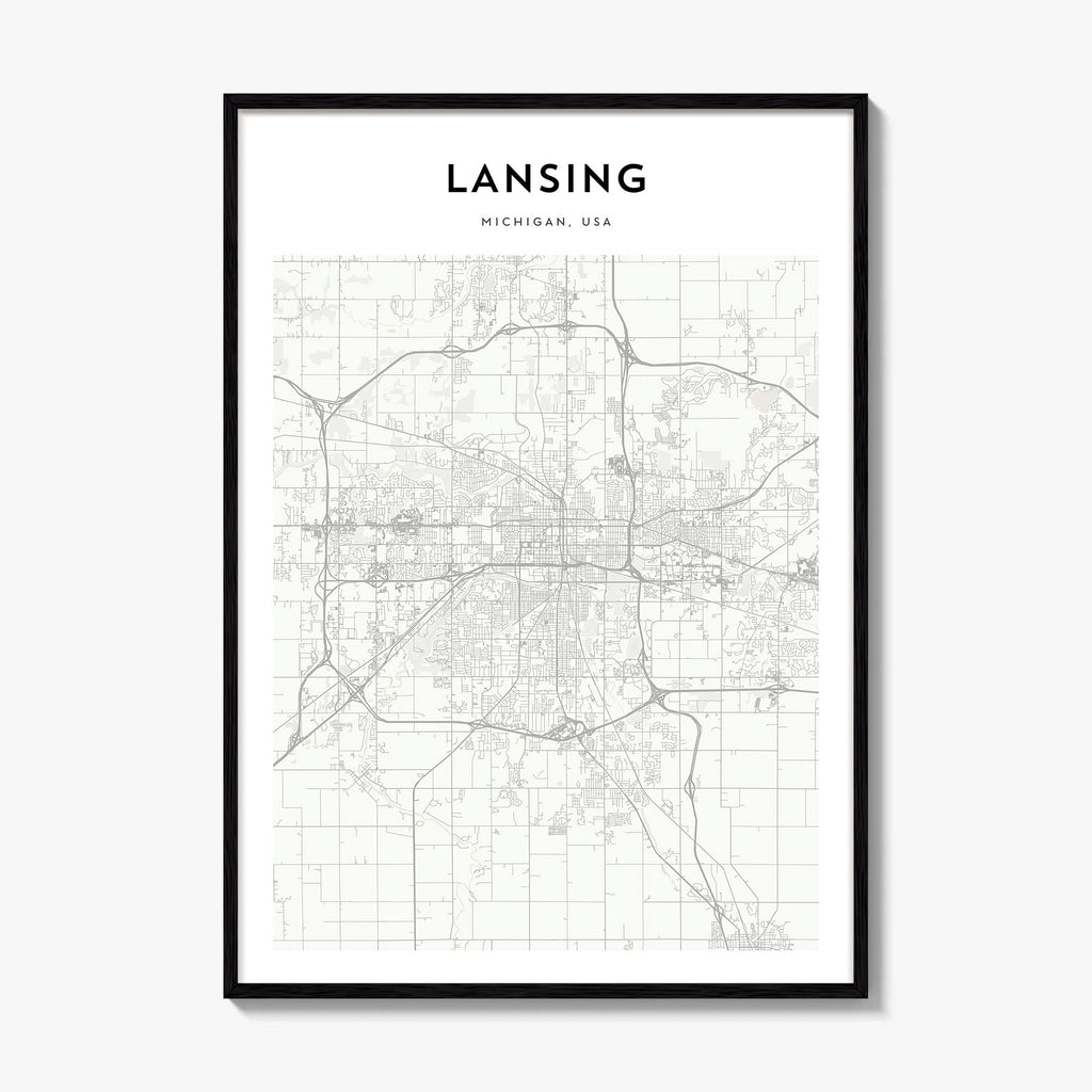 Lansing Map Poster
