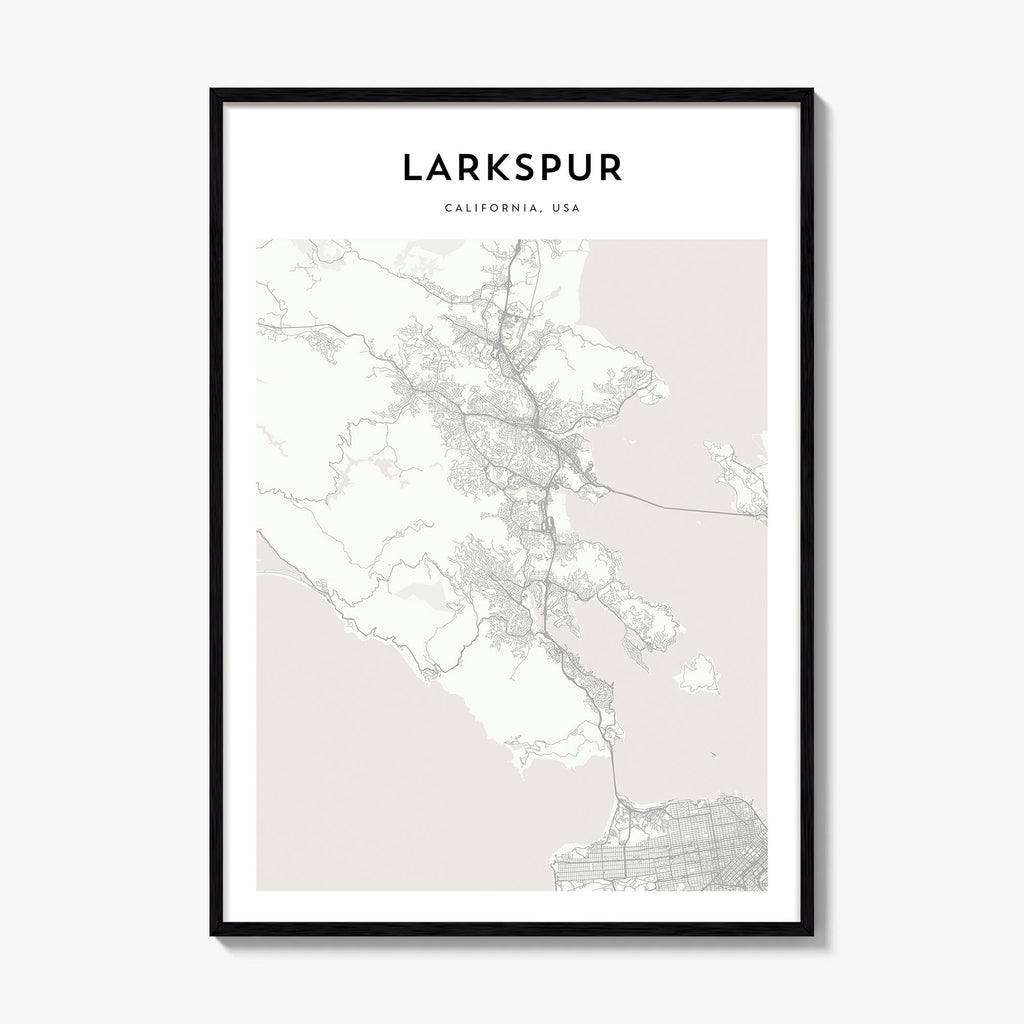 Larkspur Map Poster