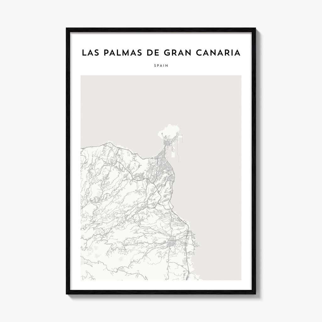 Las Palmas De Gran Canaria Map Poster