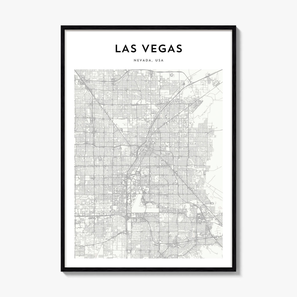 Las Vegas Map Poster