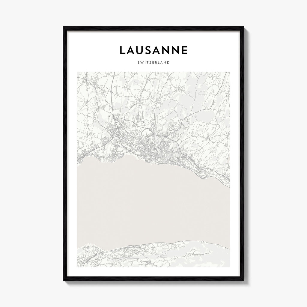 Lausanne Map Poster