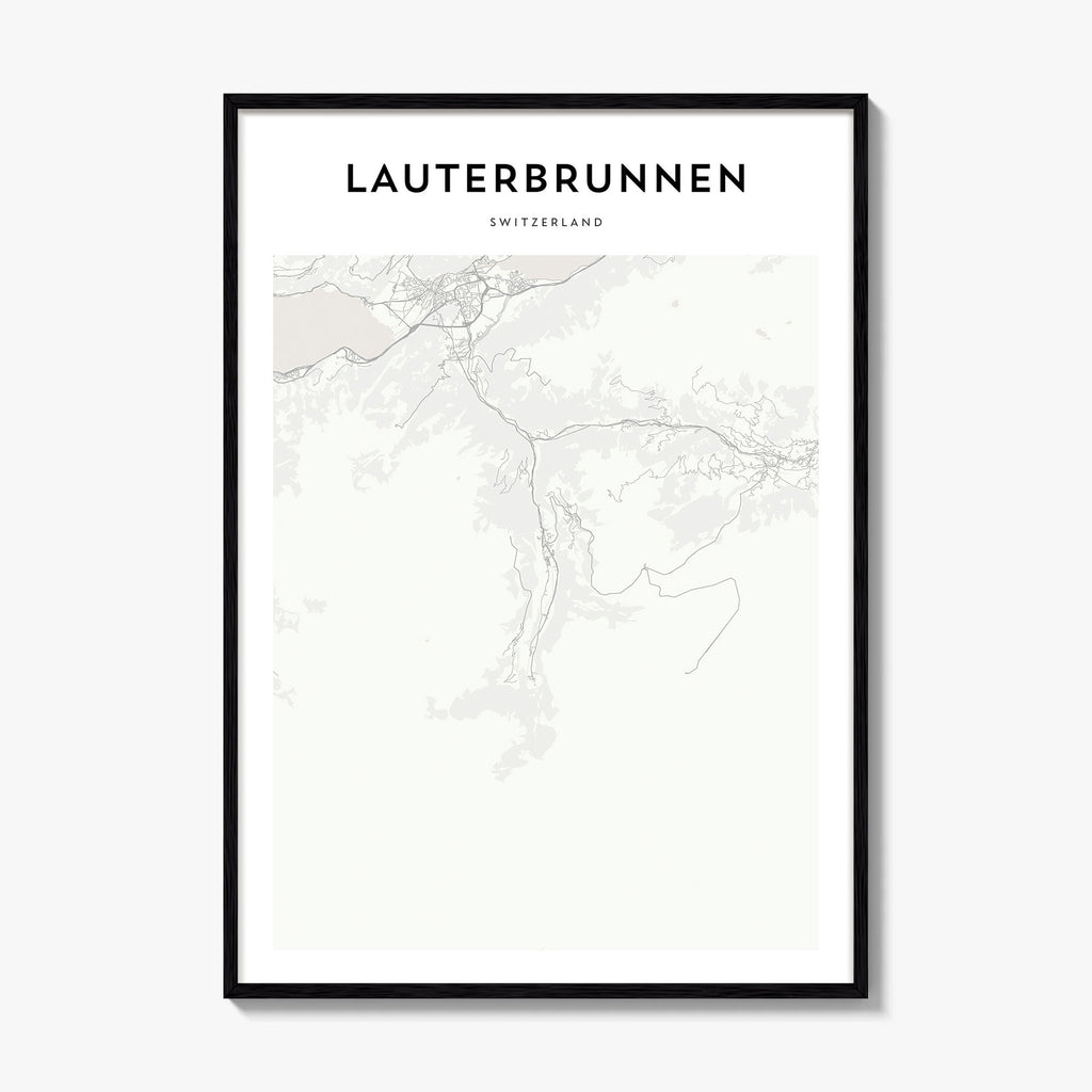 Lauterbrunnen Map Poster