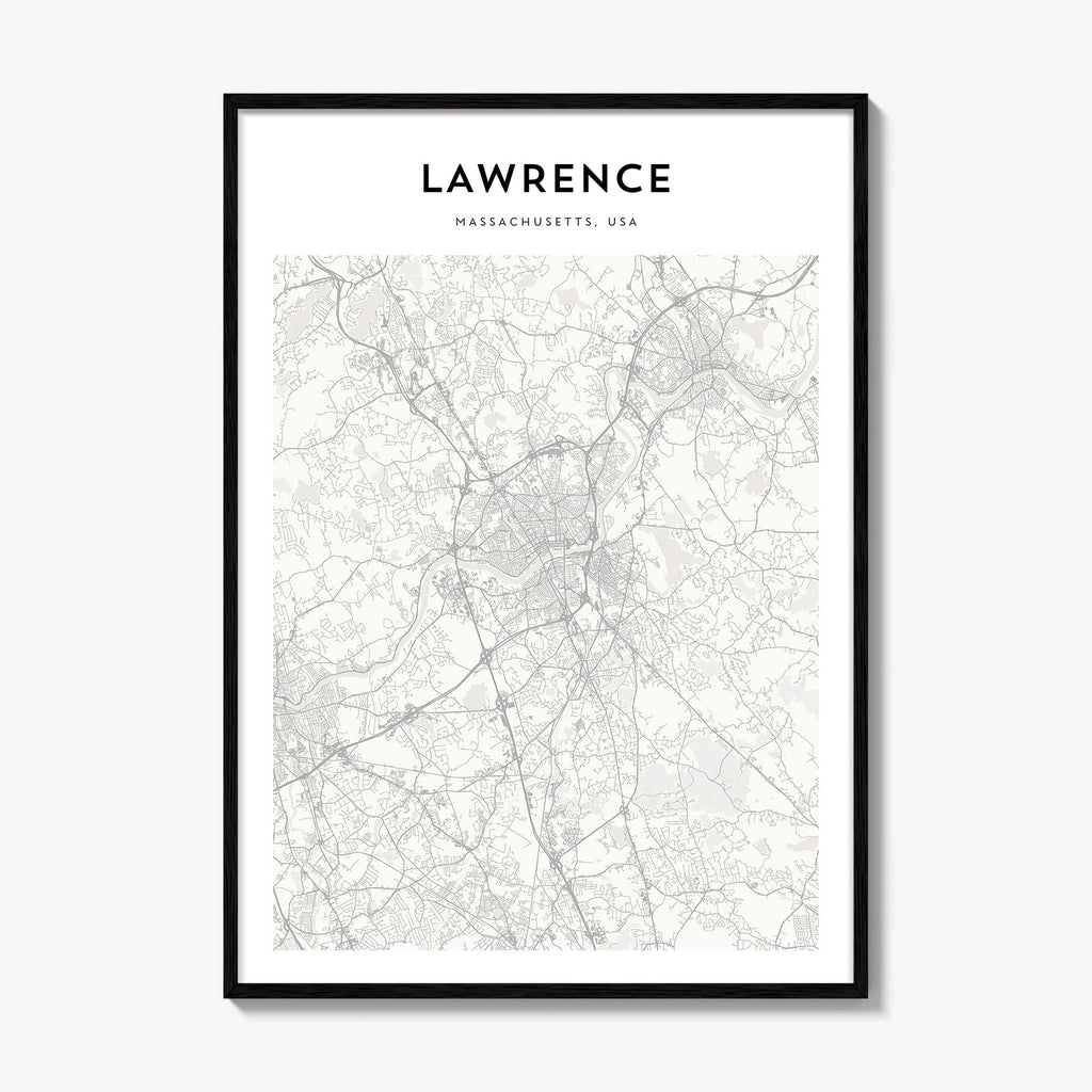 Lawrence Massachusetts Map Poster