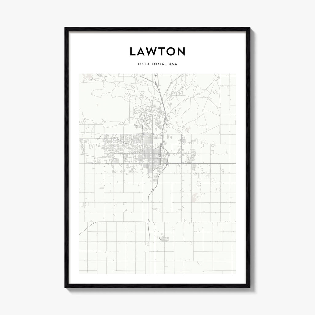 Lawton Map Poster