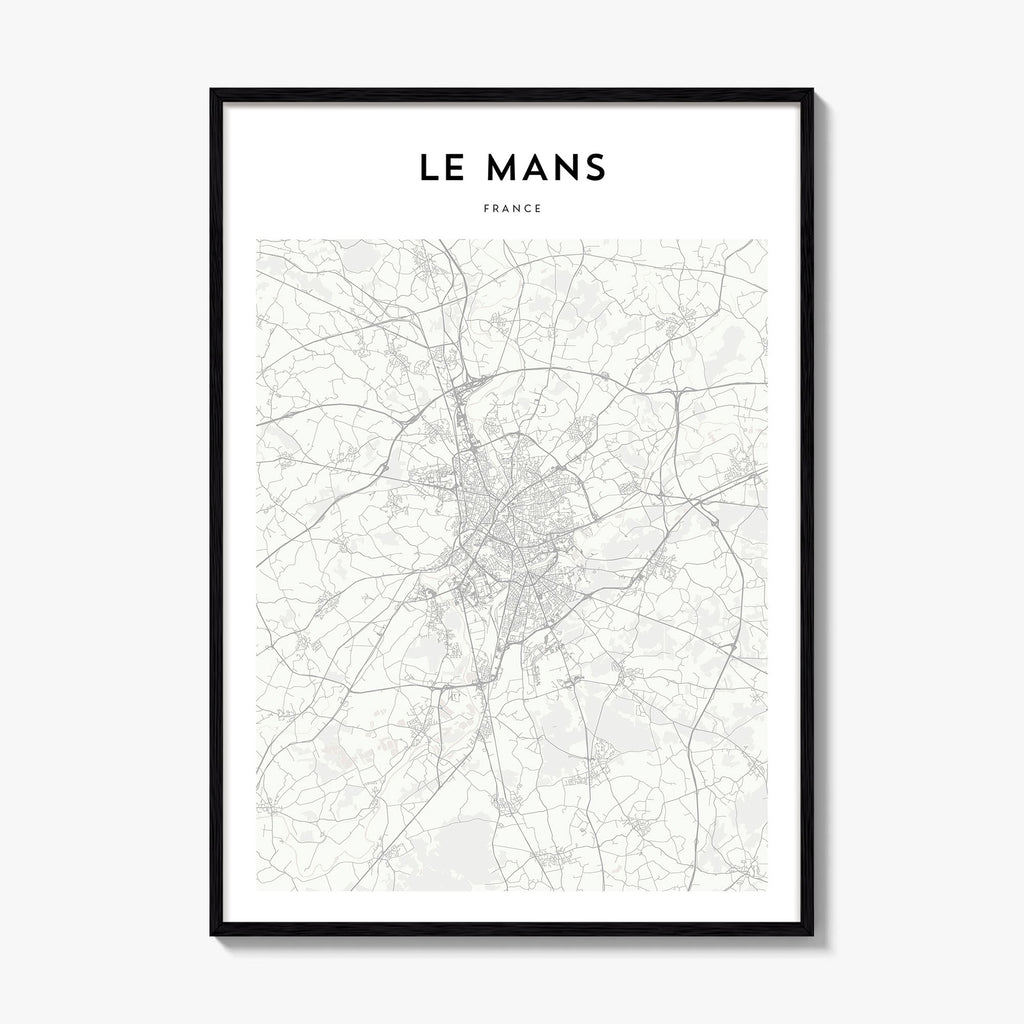 Le Mans Map Poster