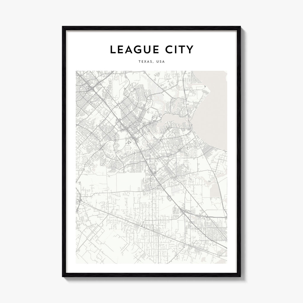 League City Map Poster