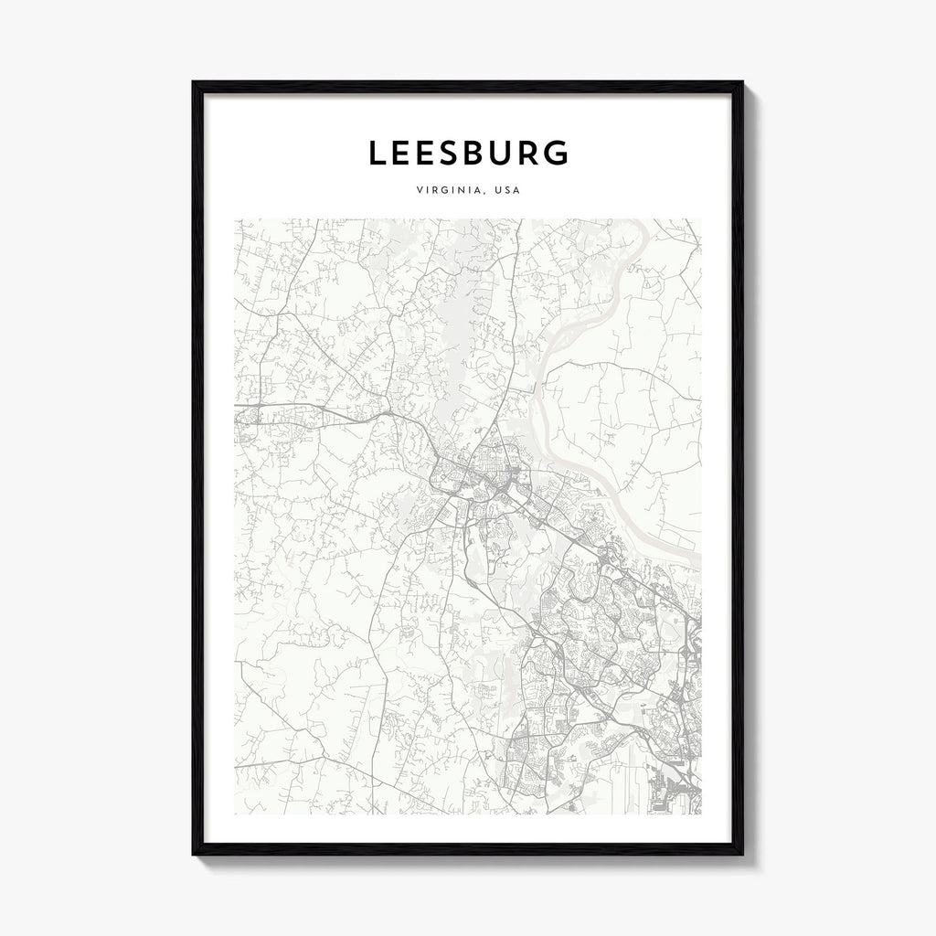 Leesburg Map Poster