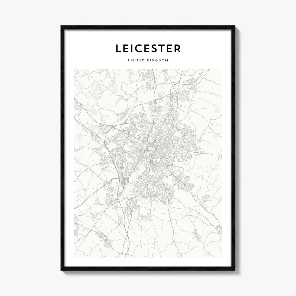 Leicester Map Poster