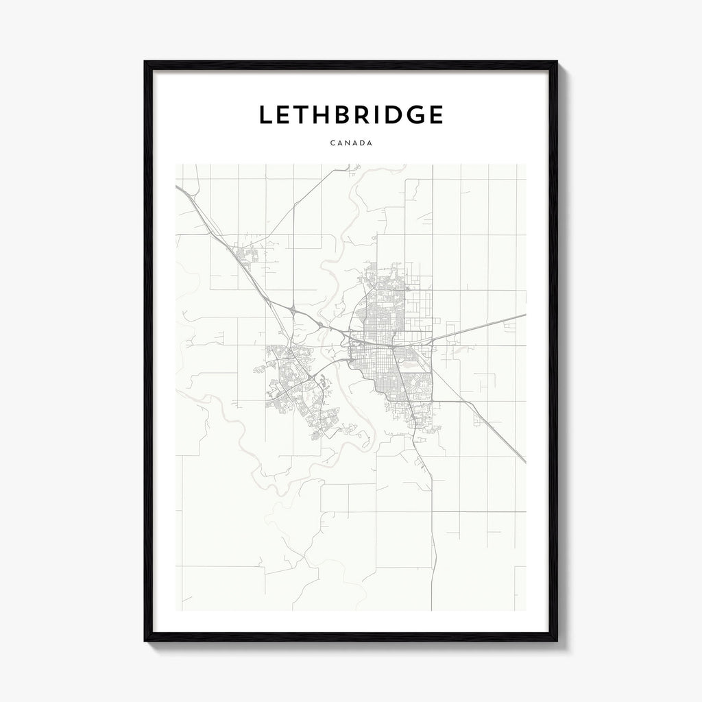 Lethbridge Map Poster
