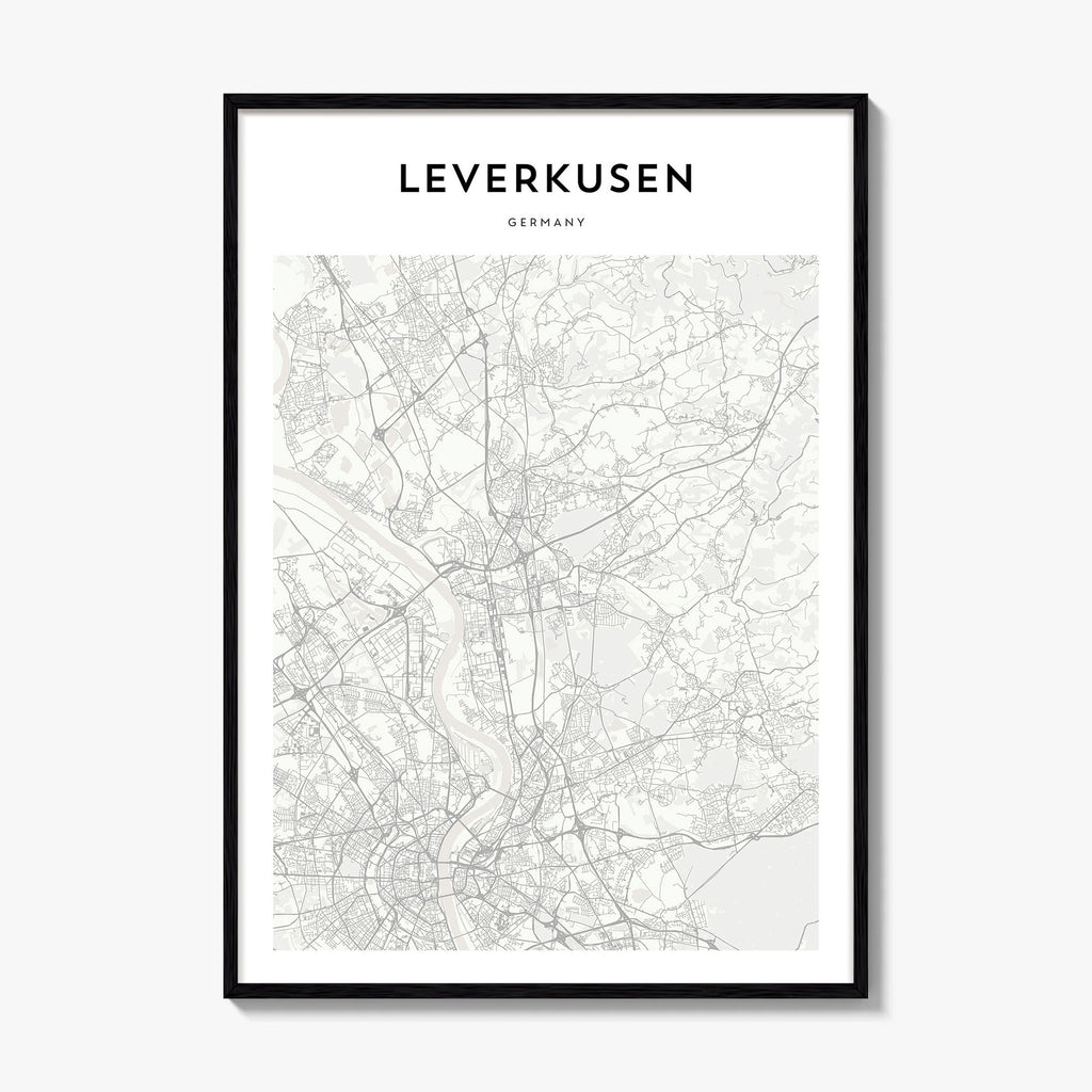 Leverkusen Map Poster