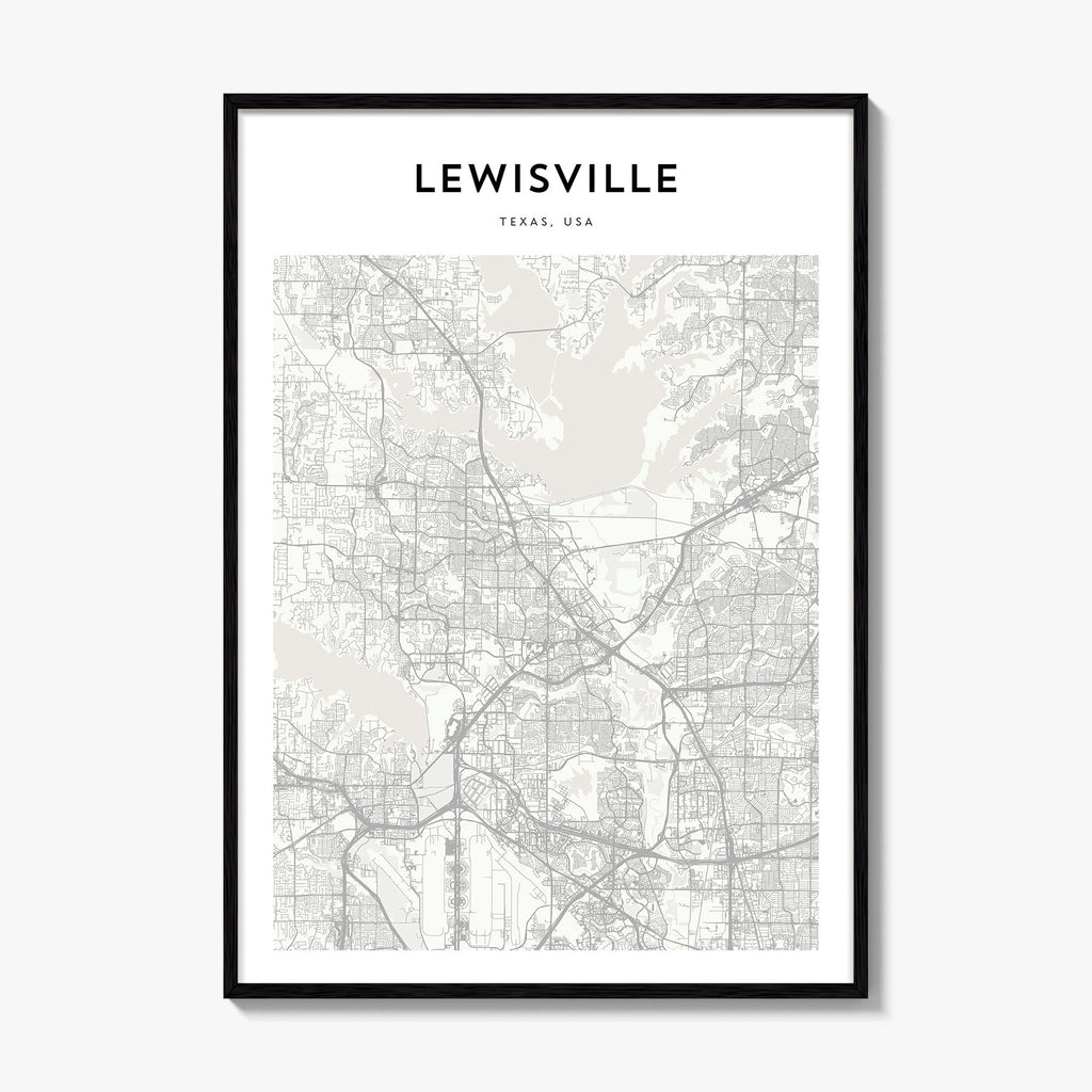 Lewisville Map Poster