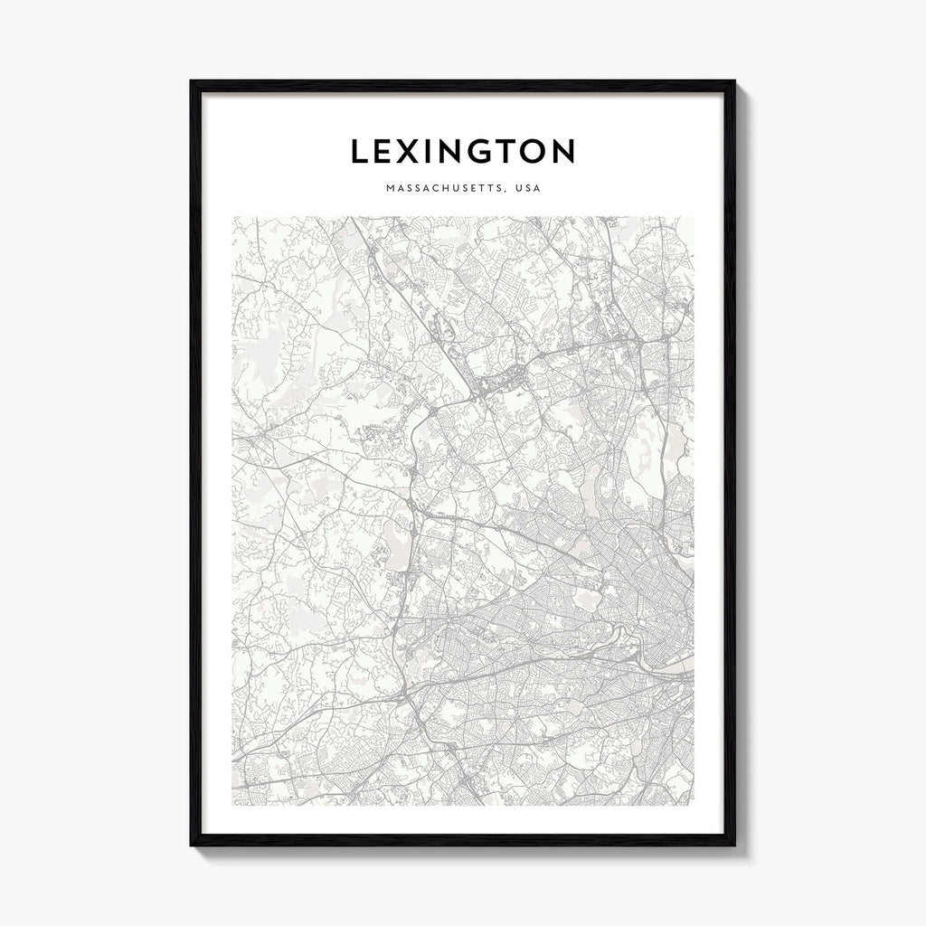 Lexington Massachusetts Map Poster