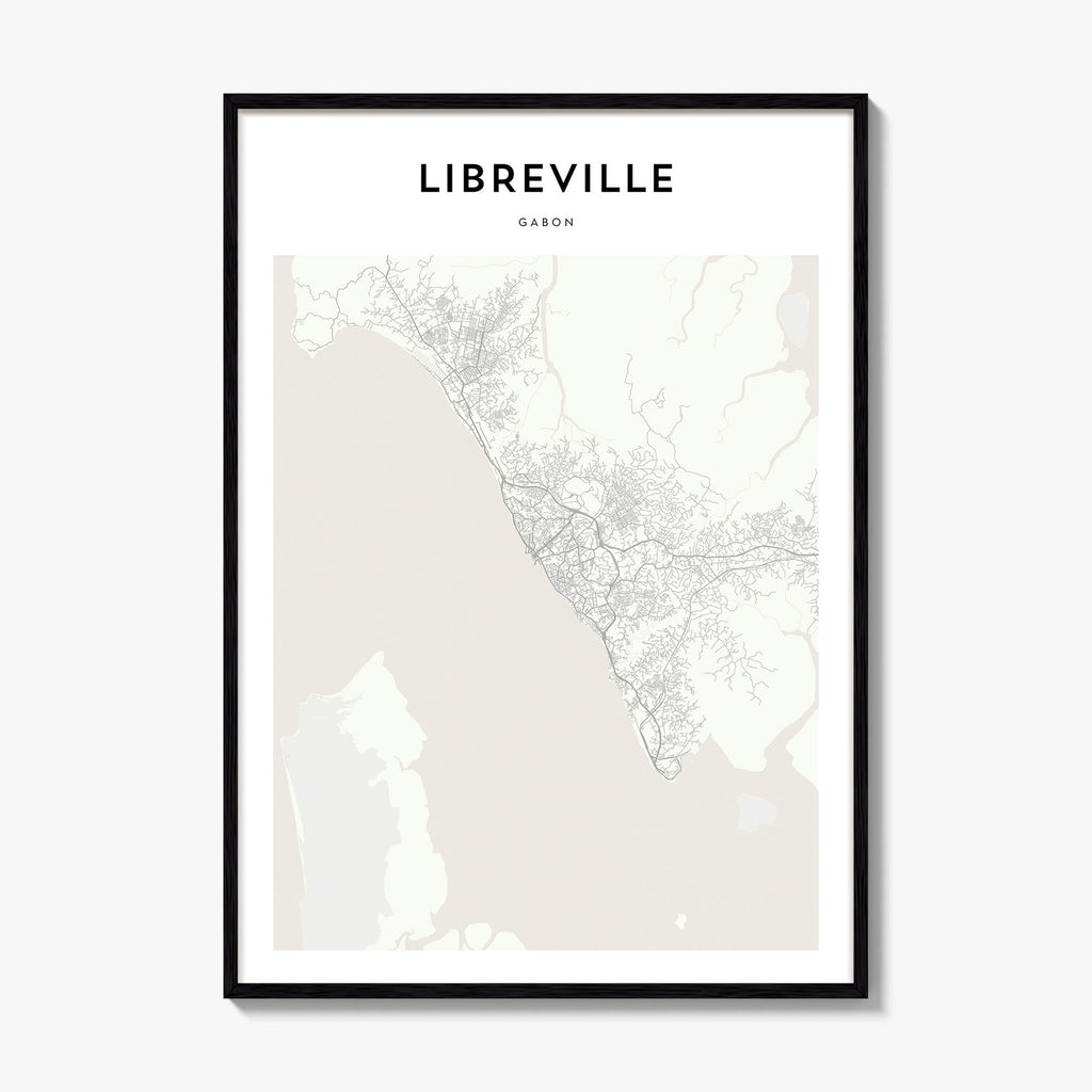 Libreville Map Poster