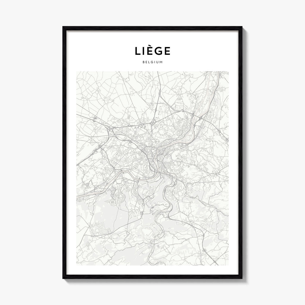 Liege Map Poster