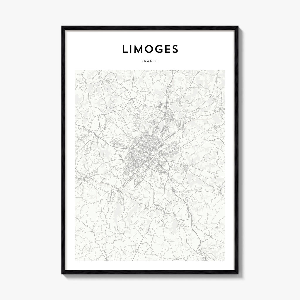 Limoges Map Poster