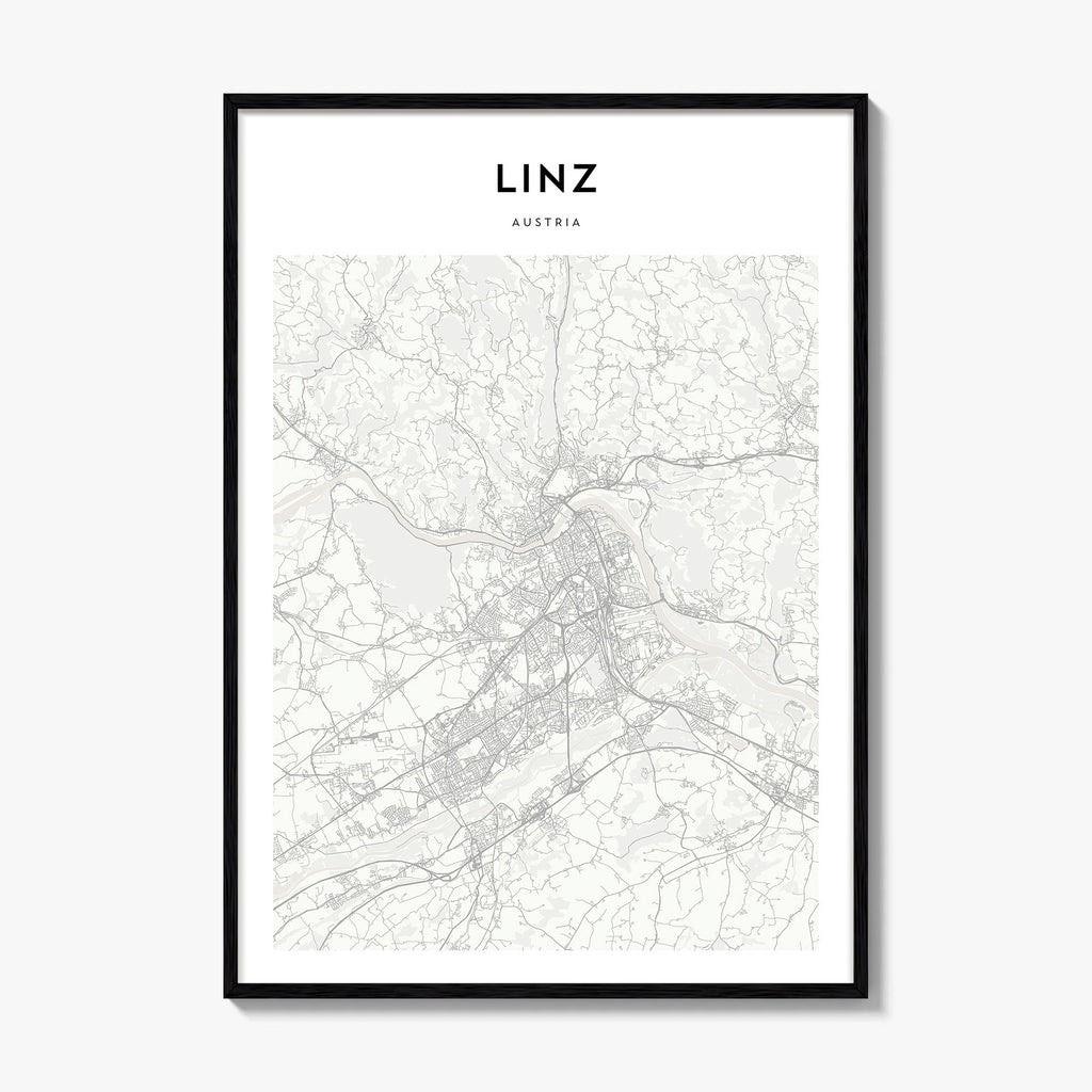 Linz Map Poster