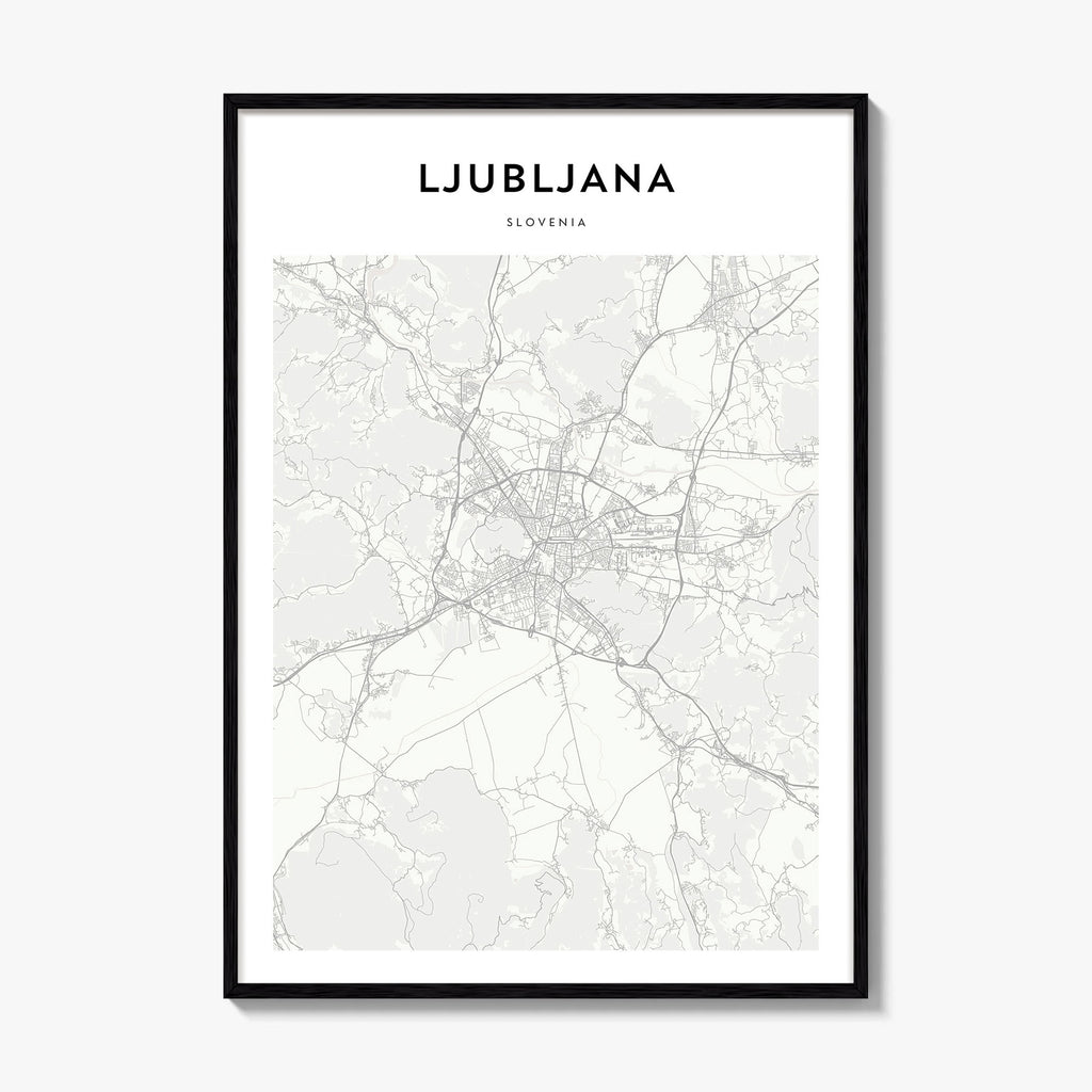 Ljubljana Map Poster