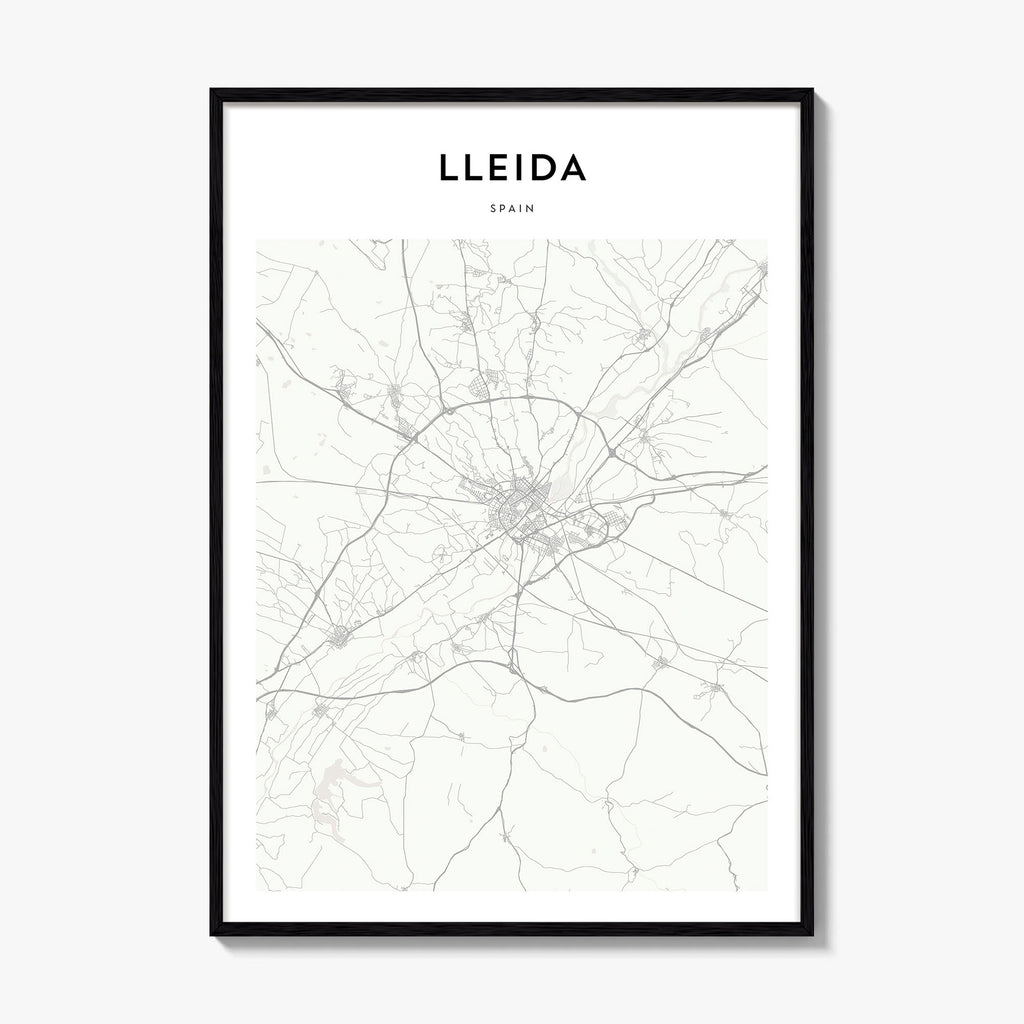 Lleida Map Poster