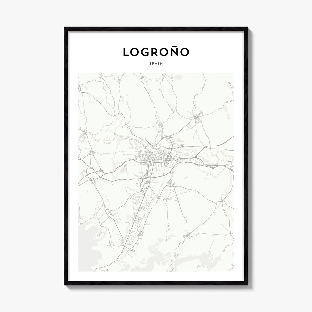 Logrono Map Poster