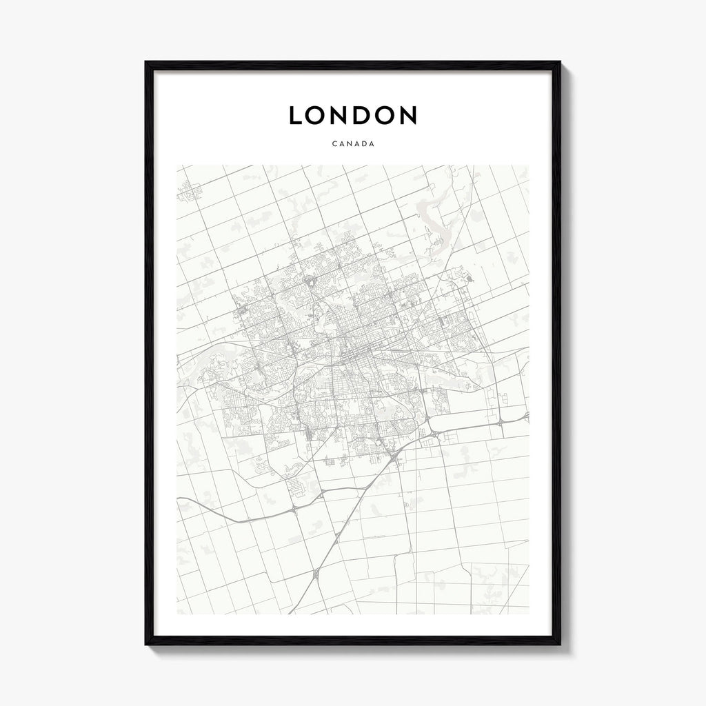 London Canada Map Poster
