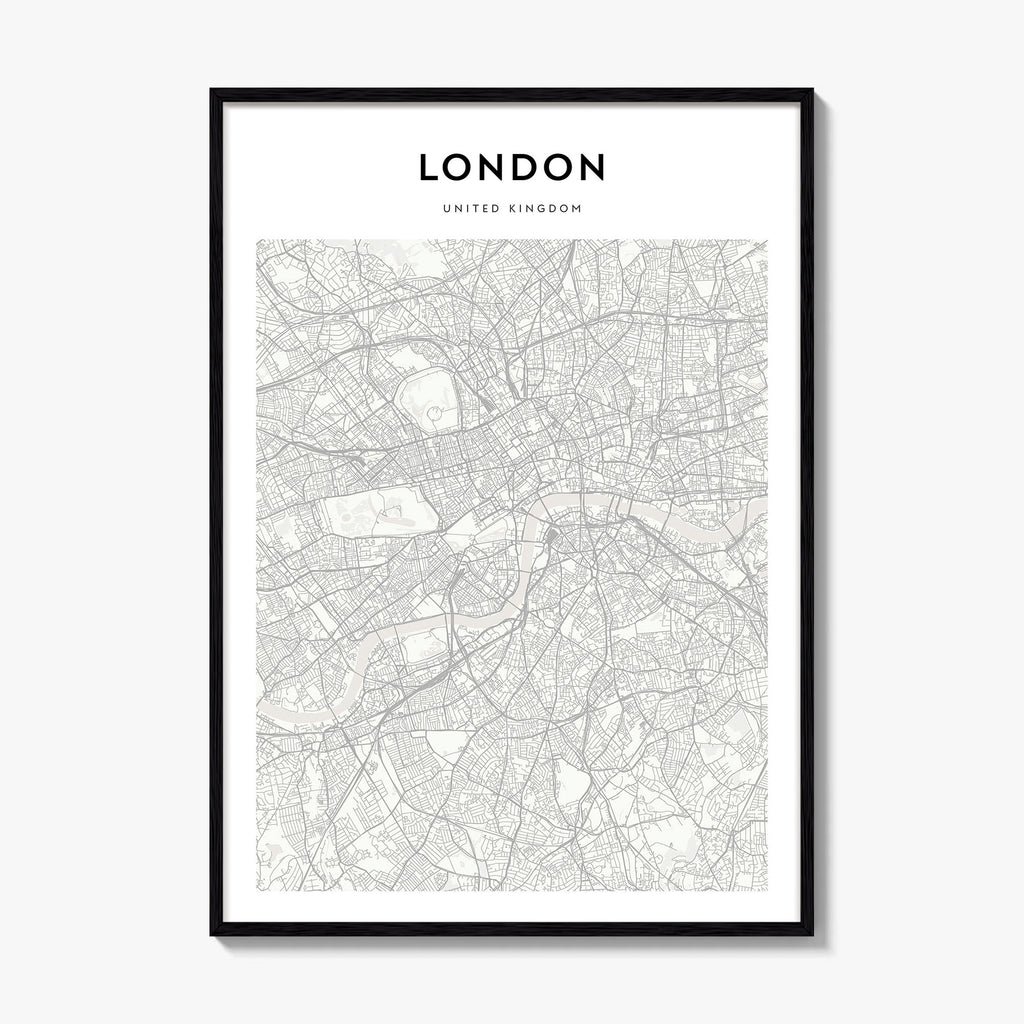 London United Kingdom Map Poster