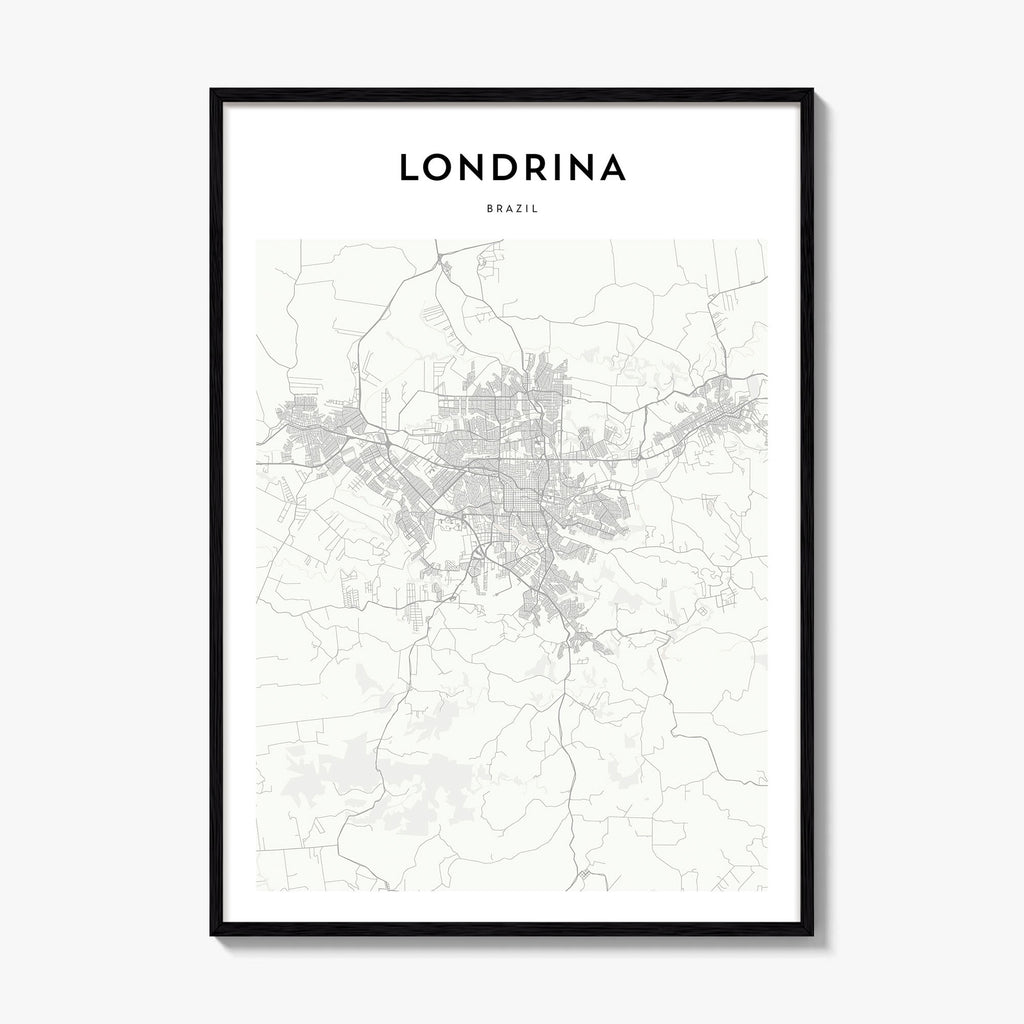 Londrina Map Poster