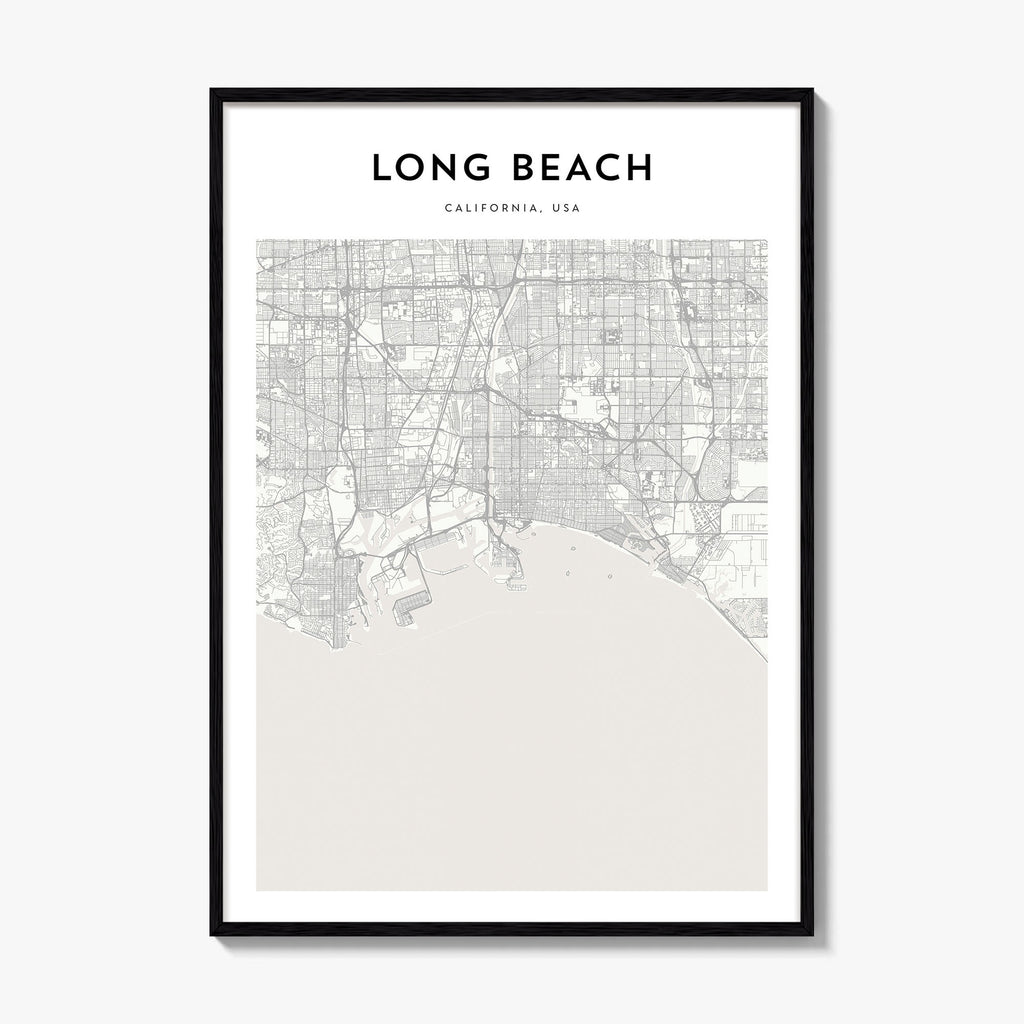 Long Beach Map Poster