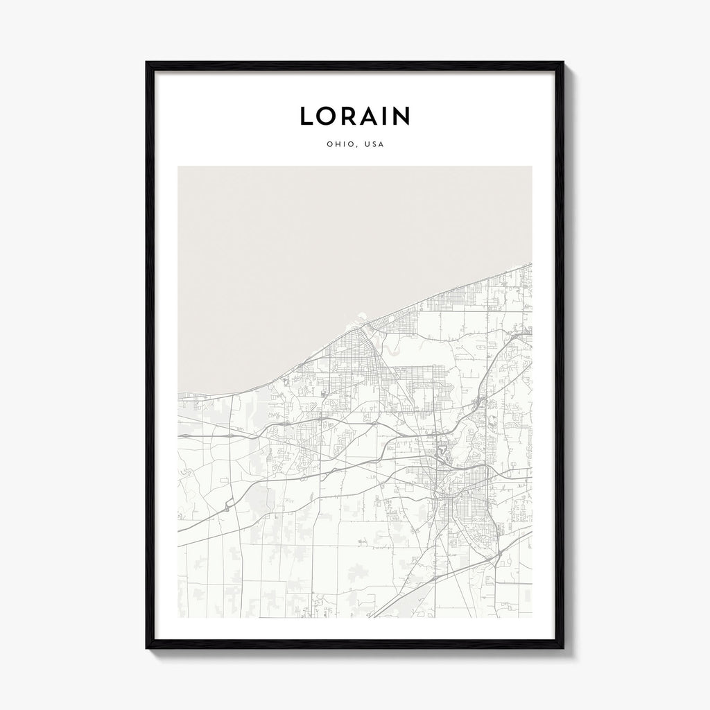 Lorain Map Poster