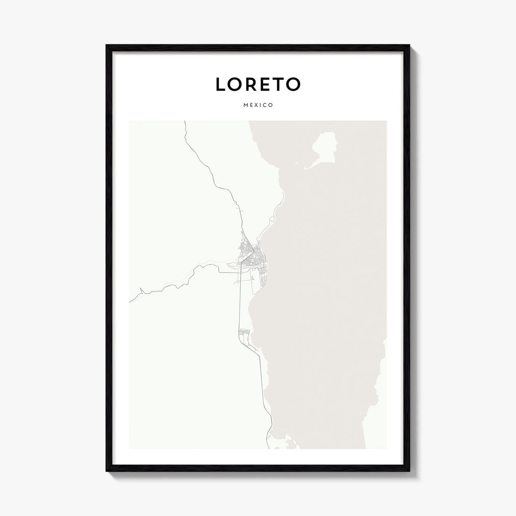 Loreto Mexico Map Poster