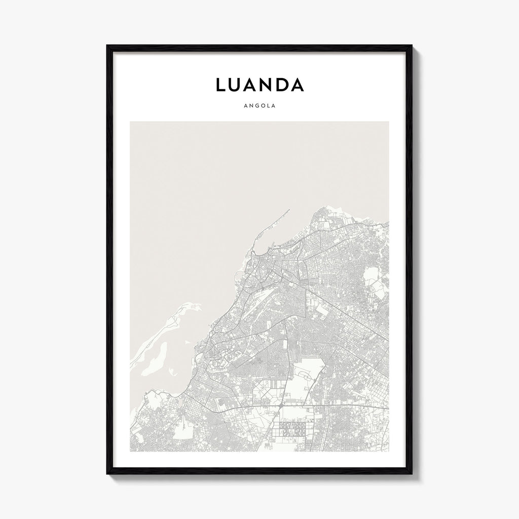 Luanda Map Poster