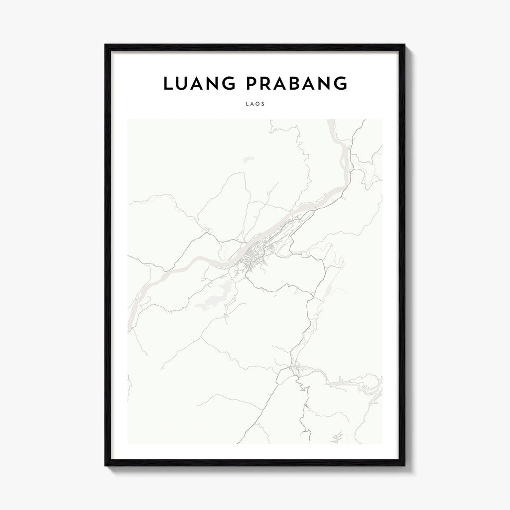 Luang Prabang Map Poster