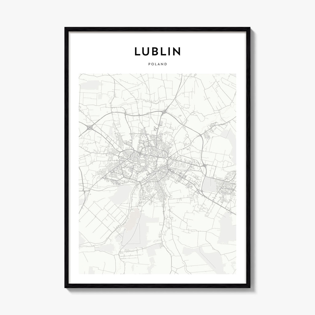 Lublin Map Poster