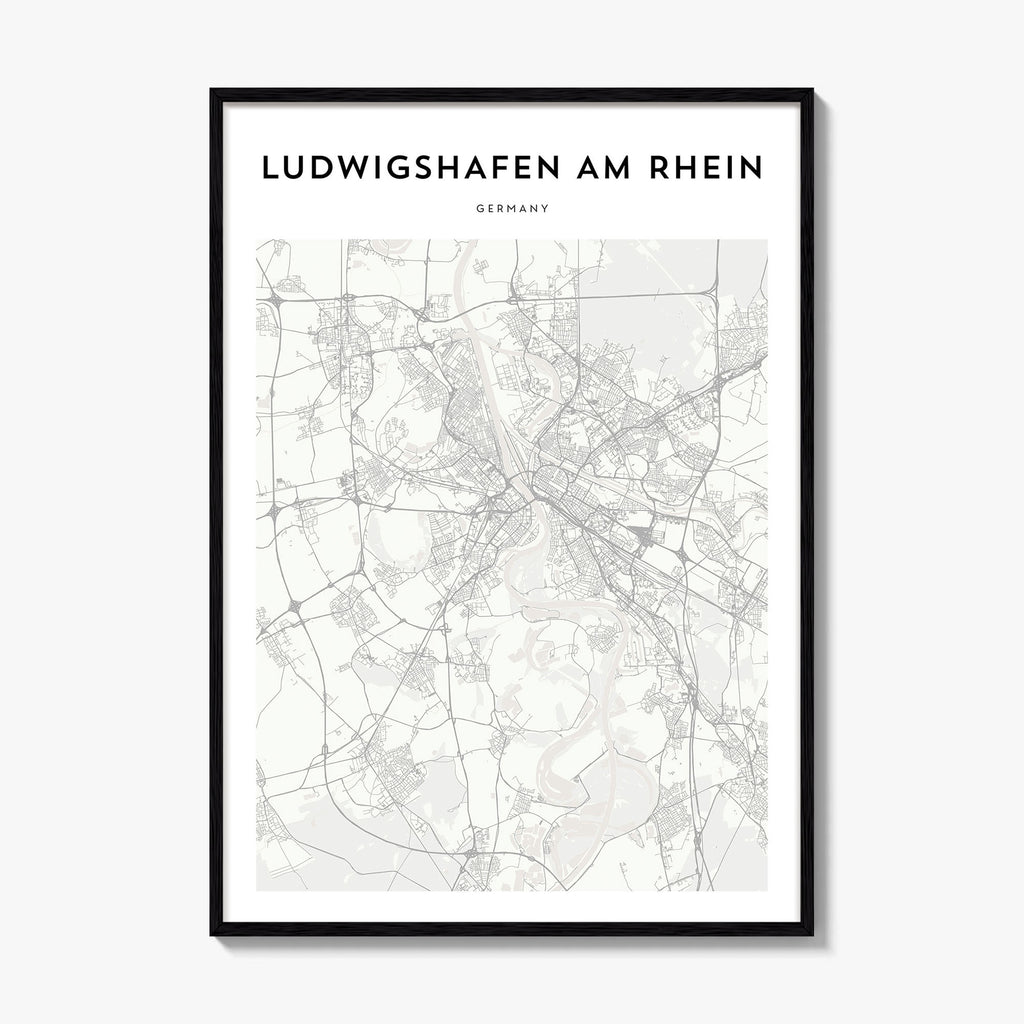 Ludwigshafen Am Rhein Map Poster
